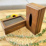 جا دستمال و جا کاردی چوبی