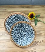 سینی صدف و راتان گرد - Image 18