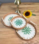 سینی صدف و راتان دسته دار - Image 7