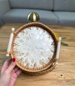 سینی صدف و راتان دسته دار - Image 5