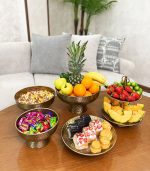 ظروف پذیرایی چکشی طلایی - Image 4