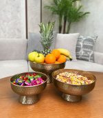 ظروف پذیرایی چکشی طلایی - Image 9