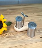 نمکدان استیل زیره بامبو - Image 3